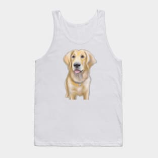 Cute Golden Retriever Drawing Tank Top